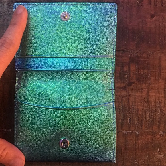 Rebecca Minkoff Blue Green Wallet Card Holder - Picture 7 of 8